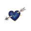 Blue Cupid's Heart Ring