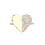 Half Diamond Heart Ring