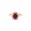 Vintage Ruby Halo Ring