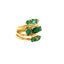 Vintage Emerald Coil Ring