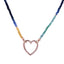 Open Loop Rainbow Sapphire Necklace