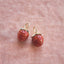 Vintage Coral Strawberry Charm