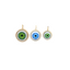 14k Gold Eye Pendant - Green