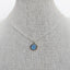 Sterling Silver Eye Necklace -Blue