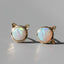 Kitty Stud Earrings - Opal